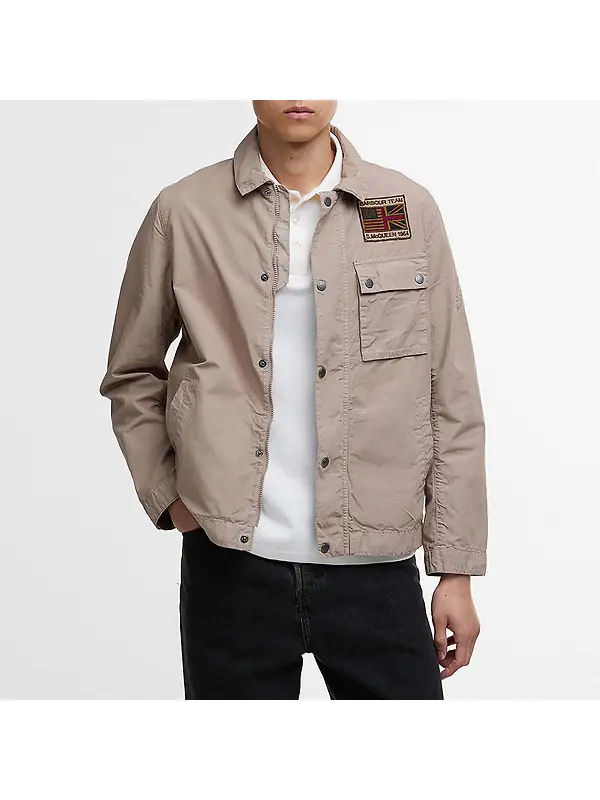 Barbour International Men's Workers Casual Jacket - Timberwolf Image 2
