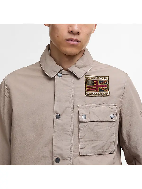 Barbour International Men's Workers Casual Jacket - Timberwolf Image 5