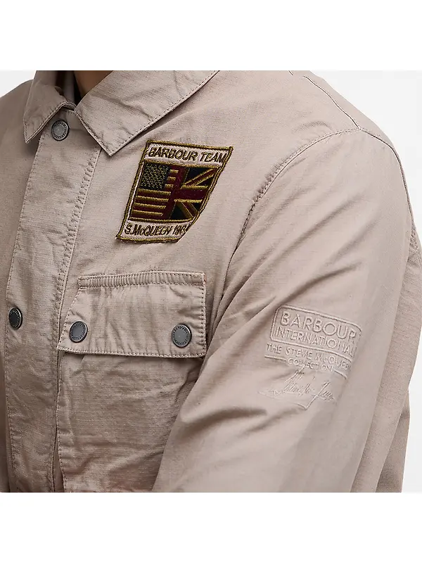 Barbour International Men's Workers Casual Jacket - Timberwolf Image 7
