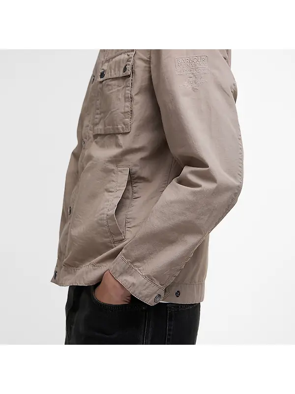 Barbour International Men's Workers Casual Jacket - Timberwolf Image 8
