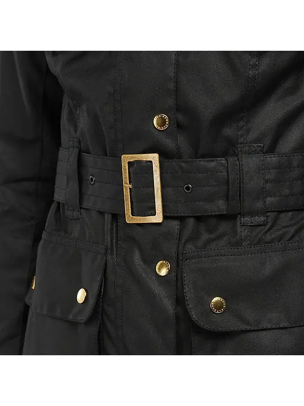 Barbour International Women's International Wax Jacket - Black Image 10