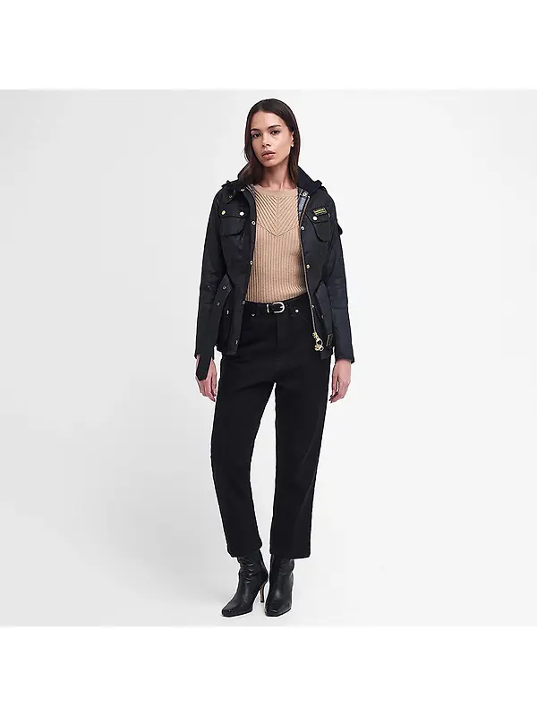 Barbour International Women's International Wax Jacket - Black Image 3