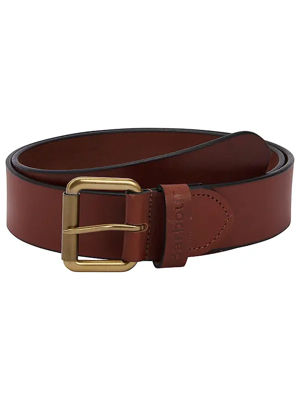 Barbour Men's Allanton Leather Belt - Natural Tan Image 1