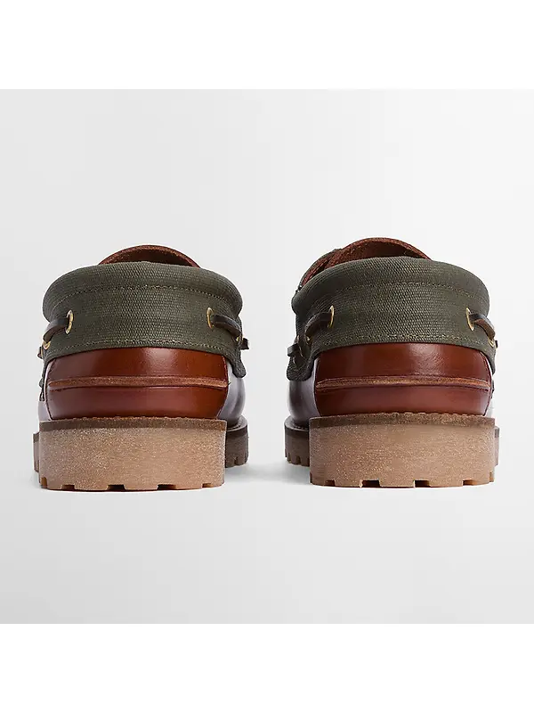Barbour Men's Deck Boat Shoes - Mahogany Image 3