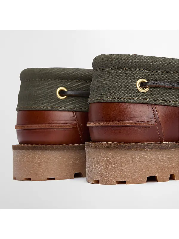 Barbour Men's Deck Boat Shoes - Mahogany Image 6