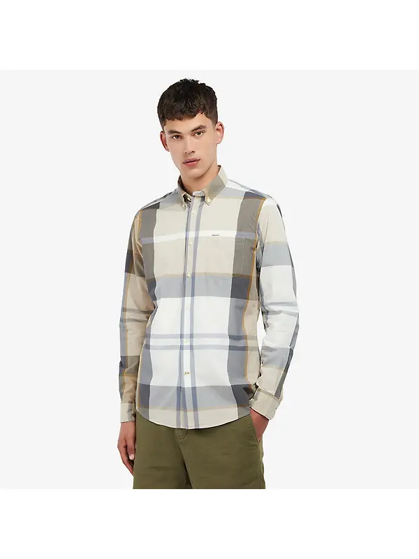 Barbour Men's Harris Tailored Shirt - Amble Sand Tartan Image 2