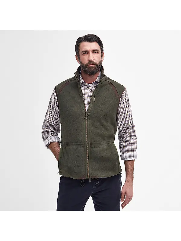 Barbour Men's Langdale Fleece Gilet - Olive Image 2