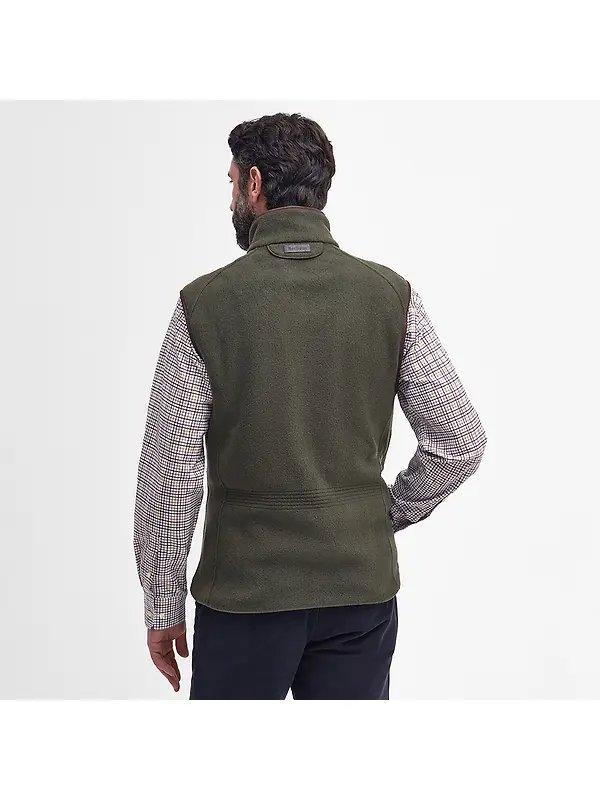 Barbour Men's Langdale Fleece Gilet - Olive Image 4