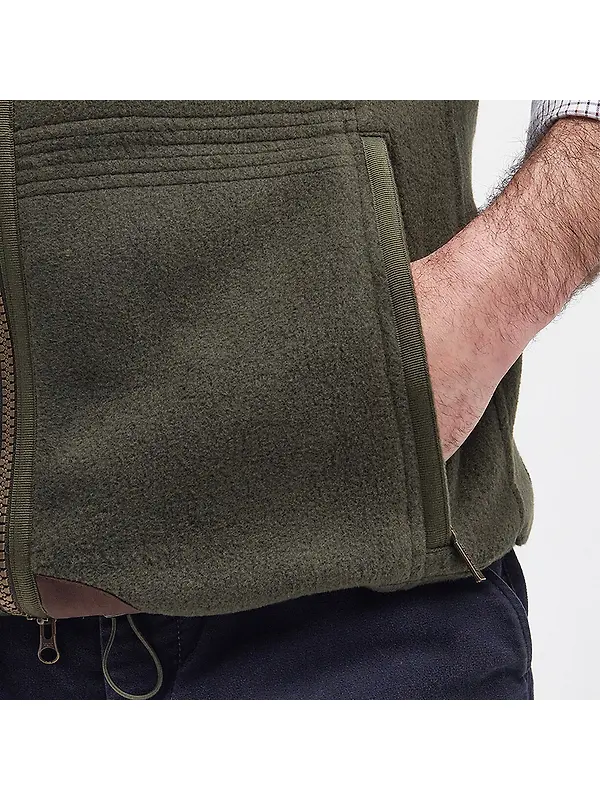 Barbour Men's Langdale Fleece Gilet - Olive Image 7
