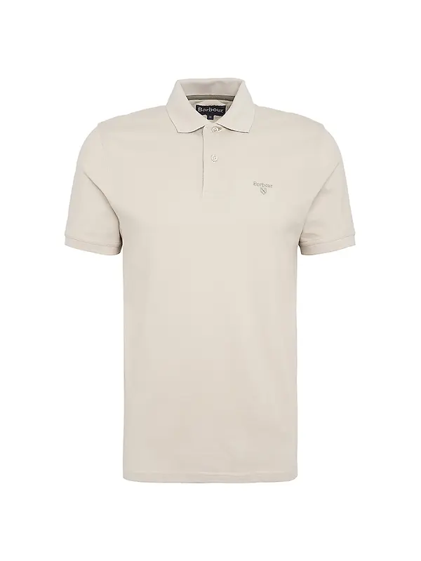 Barbour Men's Lightweight Sports Polo Shirt - Mist Image 1