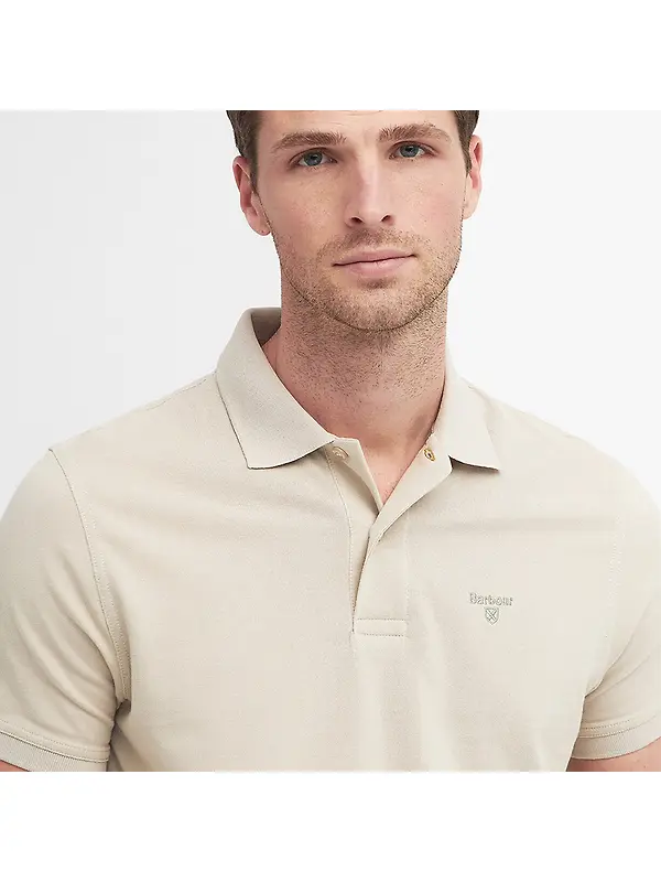 Barbour Men's Lightweight Sports Polo Shirt - Mist Image 5