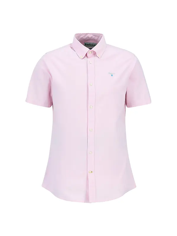 Barbour Men's Oxtown Tailored Short-Sleeved Shirt - Pink Image 1