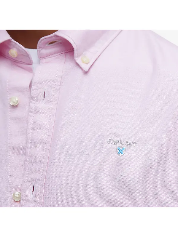 Barbour Men's Oxtown Tailored Short-Sleeved Shirt - Pink Image 6