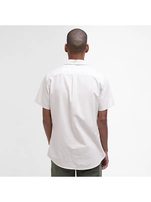 Barbour Men's Oxtown Tailored Short-Sleeved Shirt - Oatmeal Image 4