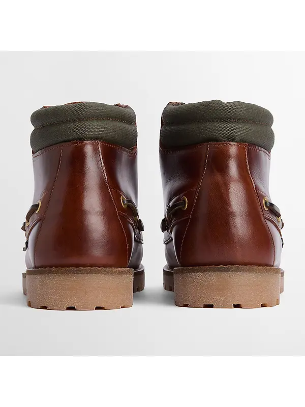 Barbour Men's Tiller Moccasin Boots - Mahogany Image 3