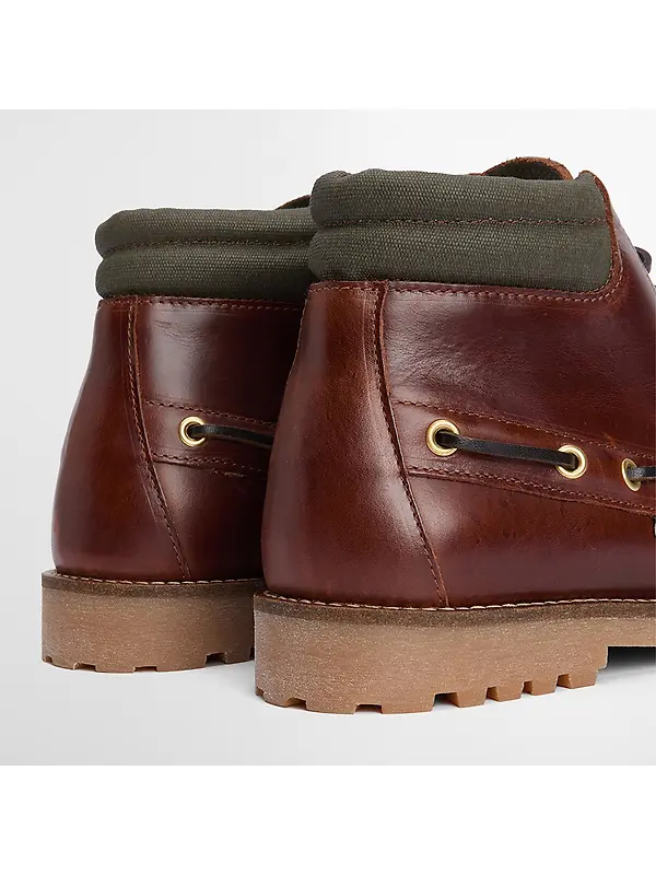 Barbour Men's Tiller Moccasin Boots - Mahogany Image 7
