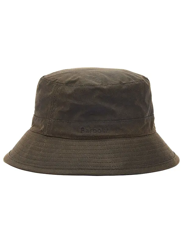 Barbour Wax Bucket Hat - Olive Image 1