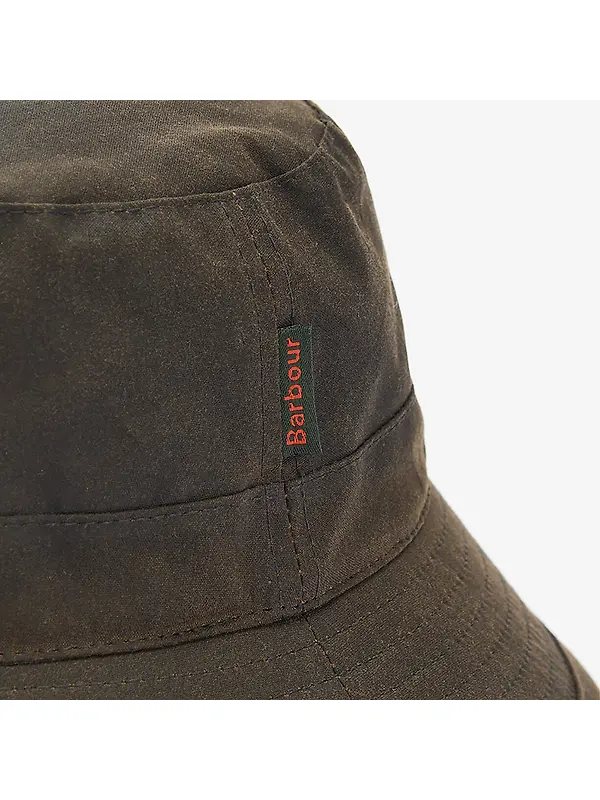 Barbour Wax Bucket Hat - Olive Image 3