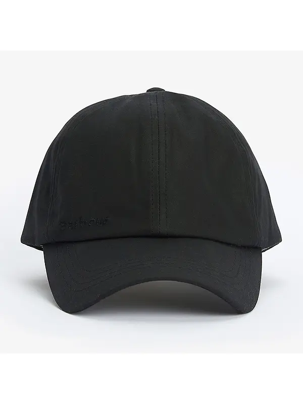 Barbour Wax Sports Cap - Black Image 3