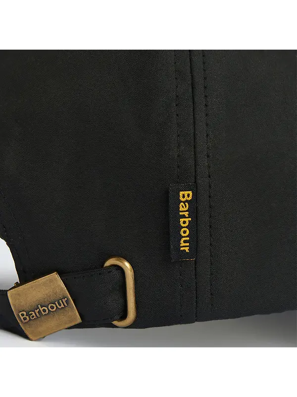Barbour Wax Sports Cap - Black Image 4