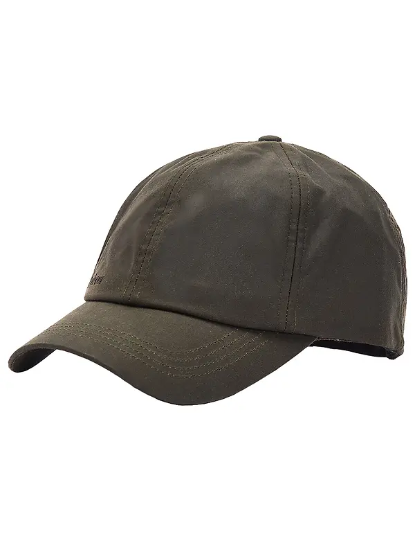 Barbour Wax Sports Cap - Olive Image 1