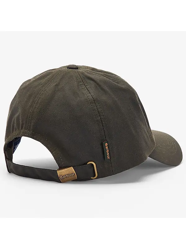 Barbour Wax Sports Cap - Olive Image 2