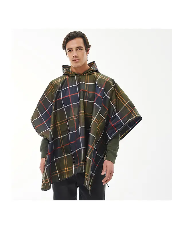 Barbour Tartan Showerproof Poncho - Classic Tartan Image 2