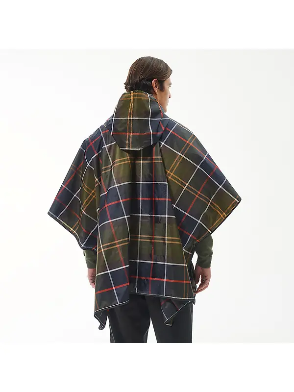 Barbour Tartan Showerproof Poncho - Classic Tartan Image 4