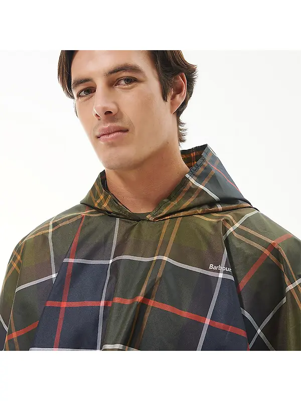 Barbour Tartan Showerproof Poncho - Classic Tartan Image 5