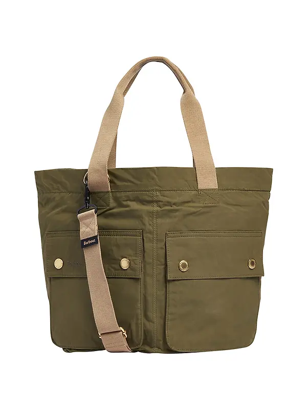Barbour Transport Carry All Tote Bag - Dusky Green Image 1