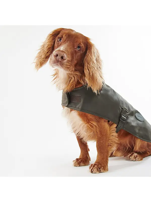 Barbour Wax Dog Coat - Olive Image 4