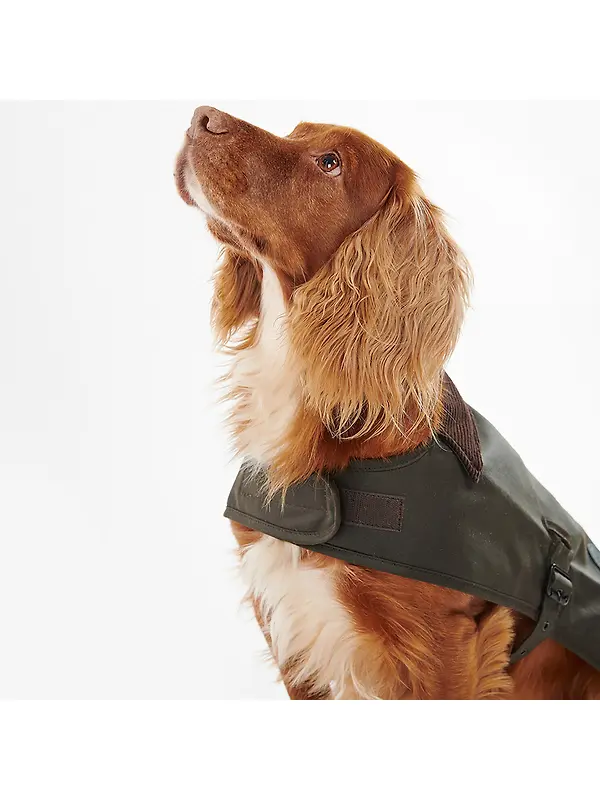 Barbour Wax Dog Coat - Olive Image 5