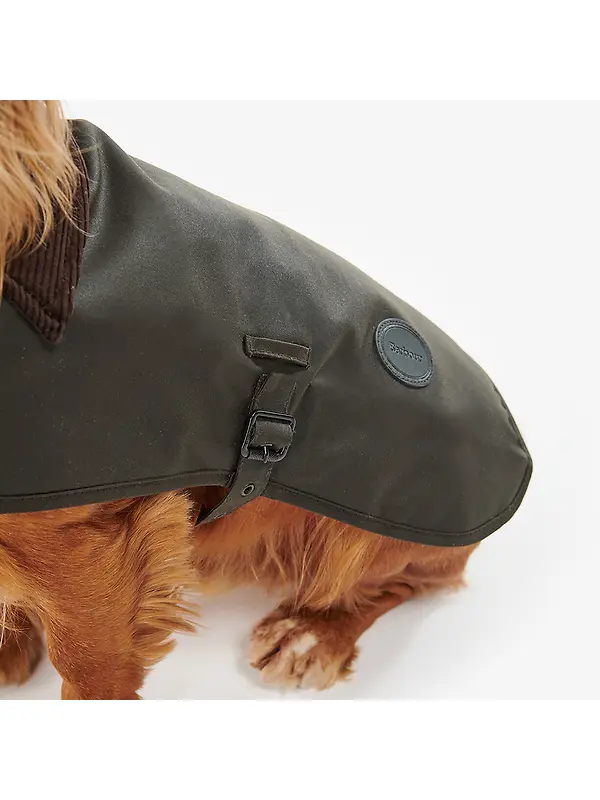 Barbour Wax Dog Coat - Olive Image 6