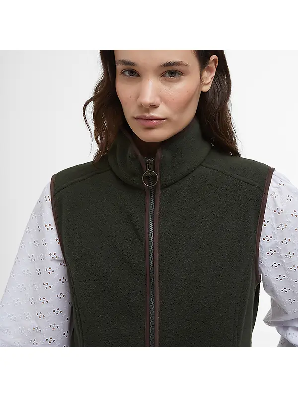 Barbour Women's Country Colton Fleece Gilet - Sage Image 5