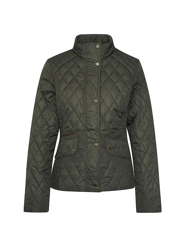 Barbour Women's Crawford Cavalry Quilted Jacket - Olive/Ancient Tartan Image 1