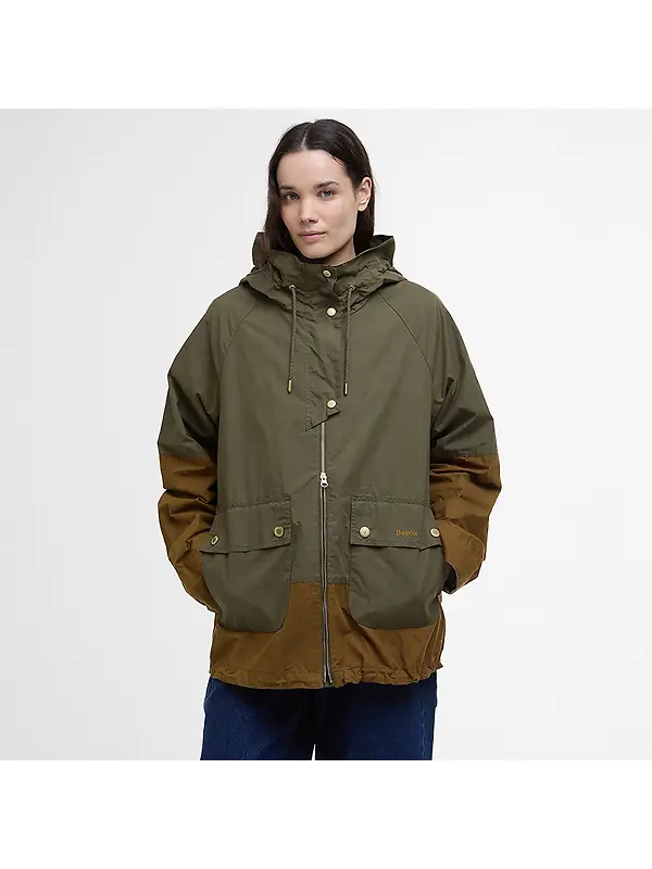 Barbour Women's Hayley Showerproof Jacket - Dusky Green/Ancient Tartan Image 2