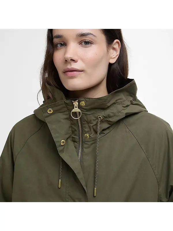Barbour Women's Hayley Showerproof Jacket - Dusky Green/Ancient Tartan Image 5