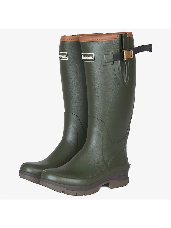 Barbour Women's Tempest Wellington Boots - Olive Image 2