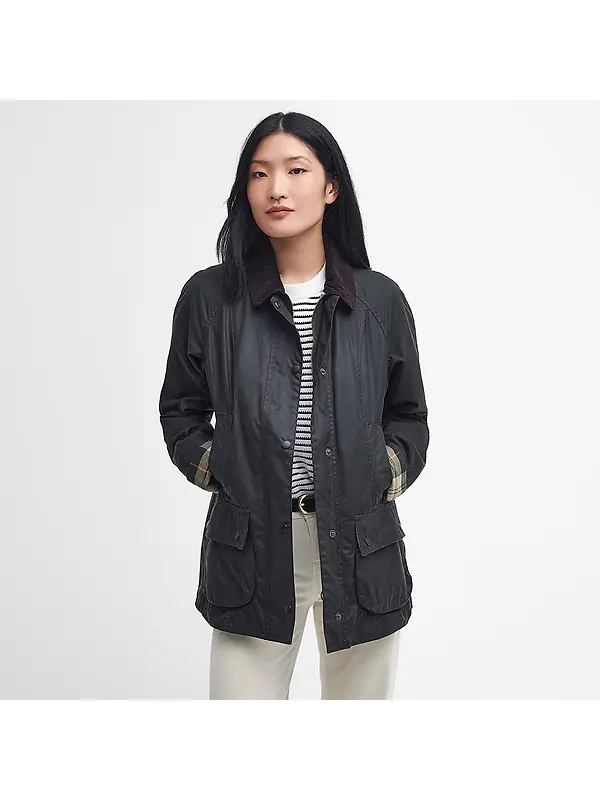 Barbour Women's Beadnell Waxed Jacket - Sage Image 2