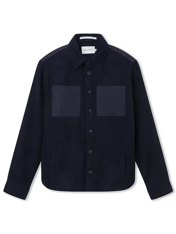 Peregrine Men's Barn Shacket - Navy Image 1