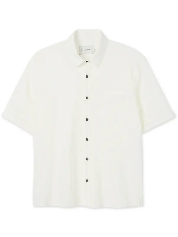 Peregrine Men's Made In England Beach Shirt - White Stripe Image 1