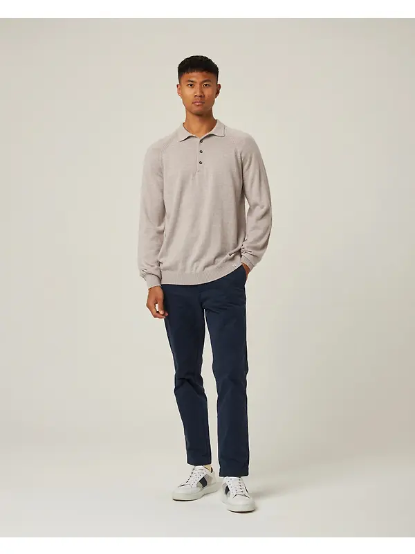Peregrine Men's Beauford Made In England Polo Shirt - Light Grey Image 3