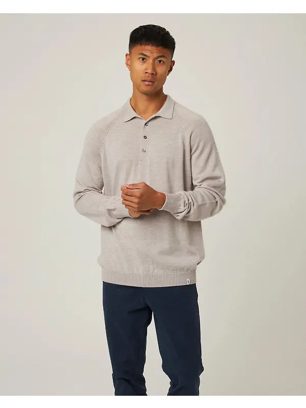 Peregrine Men's Beauford Made In England Polo Shirt - Light Grey Image 2