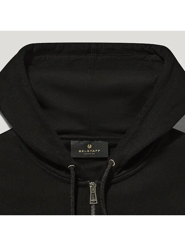 Belstaff Men's Cotton Fleece Full Zip Hoodie - Black Image 2