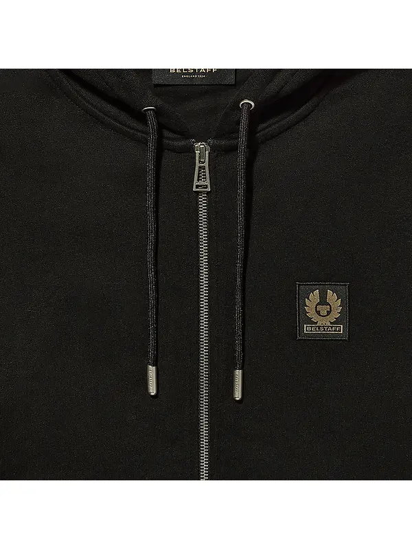 Belstaff Men's Cotton Fleece Full Zip Hoodie - Black Image 3