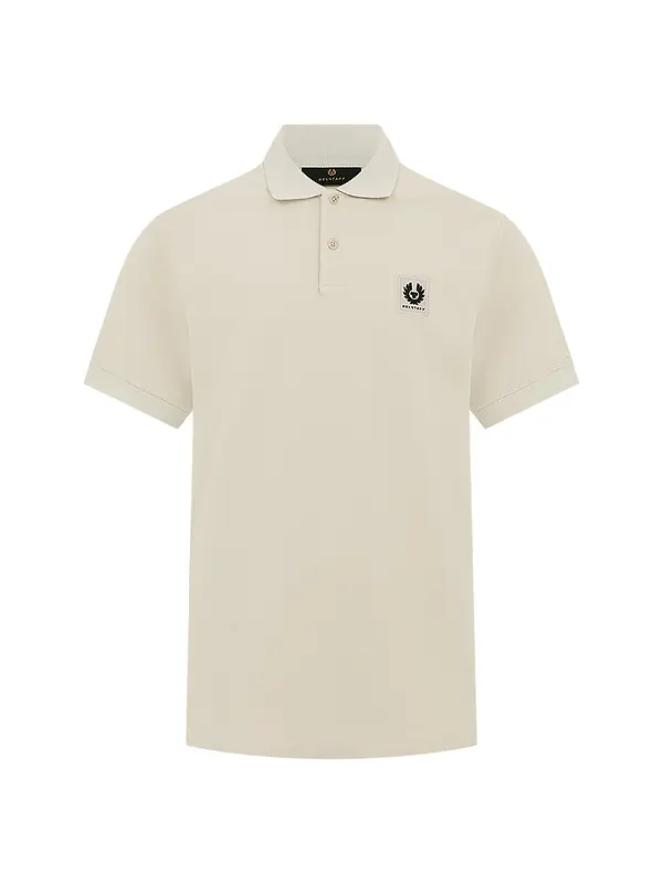 Product image of Belstaff Men's Cotton Pique Polo Shirt - Stone Beige