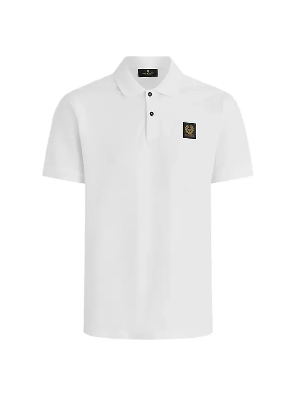Belstaff Men's Cotton Pique Polo Shirt - White Image 1