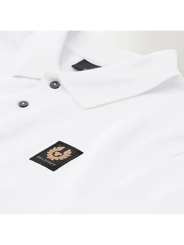 Belstaff Men's Cotton Pique Polo Shirt - White Image 2