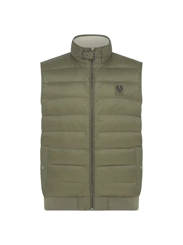 Product image of Belstaff Men's Down Filled Nylon Circuit Vest Gilet - Surplus Green