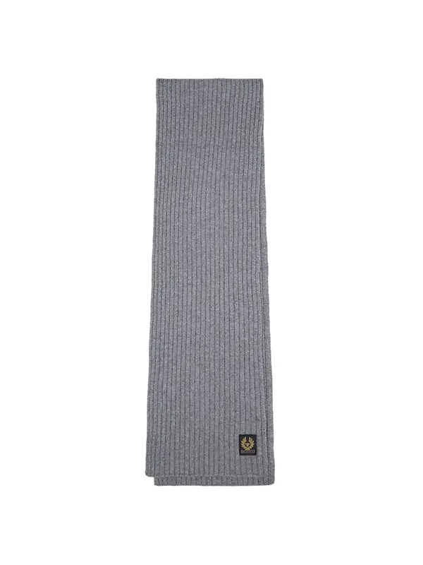 Product image of Belstaff Men's Lambswool Watch Scarf - Pale Grey Melange